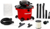 CRAFTSMAN CMXEVBE17607 16 Gal. 6.5 Peak HP Wet Dry Vac with Detach Blower | Portable Shop Vacuum Wet and Dry with Filter, Dust Bag, Hose and Attachments for Garage, Outdoor Cleaning