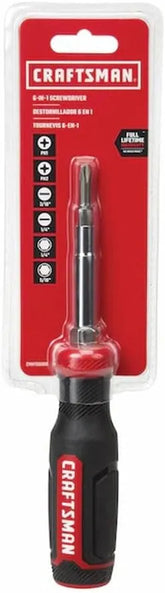 CRAFTSMAN Screwdriver with 6 Multi-Bits, Store Extra Bits in Handle (CMHT68000)