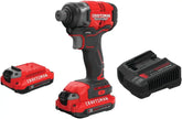 CRAFTSMAN V20 Cordless Impact Driver, 1/4 inch, Battery and Charger Included (CMCF813C2)