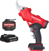 CRAFTSMAN V20 Cordless Electric Pruner, Pruning Shears for Gardening, 2 Ah Battery and Charger Included, Electric Pruning Shears, Tree Pruner (CMCPR320C1)
