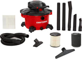 CRAFTSMAN CMXEVBE17606 12 Gallon 6.0 Peak HP Wet Dry Blower Vacuum Bundle
