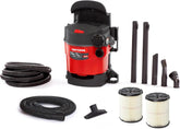 CRAFTSMAN CMXEVBE17925 5 Gallon 5.0 Peak HP Wet Dry Vac, Portable and Wall-Mountable Shop Vacuum with 2 Filters, 2 Hoses and Attachments for Garage and Automotive Cleaning