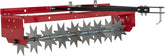CRAFTSMAN (CMXGZBF7124336), 36-Inch Tow Spike Tow Behind Spike Aerator for Aerating Lawns; 9 Galvanized Steel Disks, 90lbs Capacity Weight Tray for Better Aeration, Universal Hitch, Red