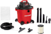 CRAFTSMAN CMXEVBE17596 20 Gallon 6.5 Peak HP Wet Dry Shop Vacuum | Heavy-Duty Wet and Dry Vac with Filter, Dust Bag, Hose and Attachments for Shop, Garage, Jobsite Cleaning