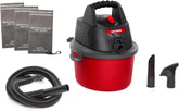 CRAFTSMAN CMXEVBE17250 2.5 Gallon 2.5 Peak HP Wet Dry Shop Vacuum Bundle | Portable Wet and Dry Vac with 4 Filter Bags, Retaining Band, Hose and Attachments for Cleaning in the Home