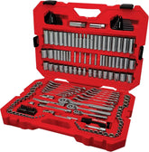 CRAFTSMAN 189 Piece Mechanics Tool Set, 1/4, 3/8 and 1/2 Inch Drive Socket Wrench Set with Thinner Ratchet, Steel 6 and 12-Point Sockets, Wrenches, Hex Keys and Specialty Bits, 90-Tooth (CMMT12134)