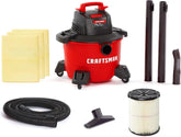 CRAFTSMAN CMXEVBE17584 6 Gallon 3.5 Peak HP Wet Dry Shop Vacuum Bundle