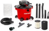 CRAFTSMAN CMXEVBE17607 16 Gallon 6.5 Peak HP Wet Dry Vac with Detachable Blower, Portable Shop Vacuum Wet and Dry with Dry Filter, Wet Filter, Dust Bag and Attachments for Garage, Outdoor Cleaning