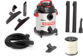 CRAFTSMAN CMXEVBE17155 10 Gallon 6.0 Peak HP Stainless Steel Wet Dry Vac, Portable Shop Vacuum Wet and Dry with Filter, Hose, DIY Cleaning Kit and Attachments for Home and Garage Use