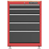 CRAFTSMAN Garage Storage Cabinet, Metal, Freestanding, 5-Drawers (CMST22602RB)