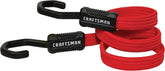 CRAFTSMAN 36" Flat Bungees with Self Centering X-Large Hooks, 32 Pack | XL Non Scratch Steel-Core Hooks, Textured Grip Pad, Easily Stretch and Secure Lightweight Gear, Trunk Cargo & Everyday Hauls