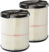 CRAFTSMAN CMXZVBE38755 Genuine 5-20 Gal. General Purpose Wet Dry Vac Filter | Fits Most 5 to 20 Gallon CRAFTSMAN Shop Vacuums, Easy Installation and Traps General Debris, 2-Pack
