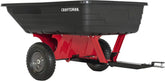 Craftsman Tow Poly Dump Cart for Lawn Tractors and ATVs, 350 lb Load Capacity, 10 Cu Ft Lawn and Garden Utility Trailer