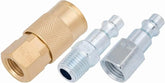 CRAFTSMAN 1/4-in NPT Universal Coupler/Plug Kit, 3-Piece, Industrial Interchange, Steel and Brass Construction