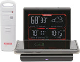 CRAFTSMAN Weather Forecaster with Wireless Charging Pad, Alarm Clock, and Indoor/Outdoor Thermometer (CMXWDCR01195)