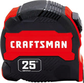 CRAFTSMAN 25-Ft Tape Measure with Fraction Marketing,Retractable,Manual-Locking Blade (CMHT37443S),(Pack of 12)