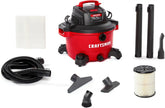 CRAFTSMAN CMXEVBE17594 12 Gallon 6.0 Peak HP Wet Dry Vac, Portable Shop Vacuum Wet and Dry with Filter, Dust Bag, Hose, Dusting Brush and Attachments for Home Projects & Renovations
