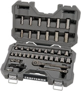 CRAFTSMAN OVERDRIVE 49-Piece Gunmetal Chrome Mechanics Tool Set, Standard SAE/Metric Socket Set, with Hard Case (CMMT99049L)