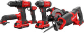 CRAFTSMAN V20 Cordless 6-Tool Combo Kit With Two 2.0 Ah Batteries and Charger (CMCK601D2)