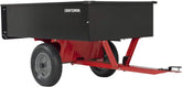 CRAFTSMAN, CMXGZBF7124355, 750-lb Capacity Steel Tow Behind Dump Cart, 12 Cubic Feet Capacity, Removable Tailgate - Garden Utility Trailer, 16” x 4” Pneumatic Tires