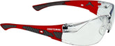 Craftsman 200, Safety Glass, Comfort Fit - Clear, Red Frame