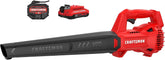 CRAFTSMAN 20V MAX Cordless Leaf Blower with Battery and Charger, Hard Surface Electric Leaf Blower,Powerful up to 90 MPH, Red (CMCBL710D1)