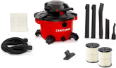 CRAFTSMAN CMXEVBE17606 12 Gallon 6.0 Peak HP Wet Dry Vac with Detachable Leaf Blower, Portable Shop Vacuum Wet and Dry with 2 Filters, Dust Bag, Hose and Attachments for Garage, Outdoor Cleaning