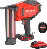 CRAFTSMAN V20 Cordless Brad Nailer, 18 Gauge Nail Gun, with Battery and Charger (CMCN618C1)