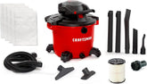 CRAFTSMAN CMXEVBE17607 16 Gallon 6.5 Peak HP Wet Dry Blower Vacuum Bundle