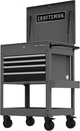 CRAFTSMAN Tool Chest with Wheels, Rolling Cart with Drawers, Power Outlets and USB Port, Steel Storage Tool Cabinet with 4 Drawers, Toolbox on Wheels, Supports up to 700 lbs, Grey (CMST98276GB)