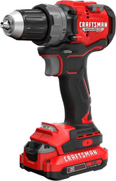 CRAFTSMAN V20 1/2 Inch Drill/Driver Kit with 2 Batteries and Charger (CMCD725D2)