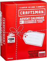 12 Days of CRAFTSMAN Advent Calendar, Limited Edition Gift Box CMMT12426A | Mens Advent Calendar, Tool Advent Calendars Christmas for Adults, Boys and Girls, Filled with CRAFTSMAN DIY Tools