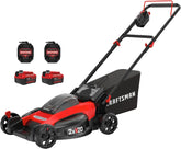 CRAFTSMAN V20 20 in Lawn Mower, 2 x 5Ah Batteries and 2 Chargers Included, High Effeciency Brushless Motor, Push Mower, Up to 50 Min of Runtime, Lightweight, Grass Bag, Low Profile (CMCMW220P2)
