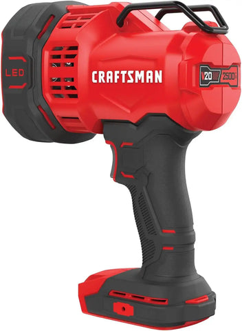 CRAFTSMAN V20 LED Work Light, Spotlight Flashlight, 2,500 Lumens, Rechargeable Spotlights Handheld, Cordless, Tool Only (CMCL060B)