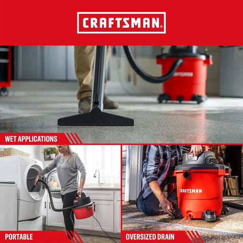 CRAFTSMAN 20 Gal. 6.5 Peak HP and 2.5 Gal. 2.5 Peak HP Shop Vacuum Bundle