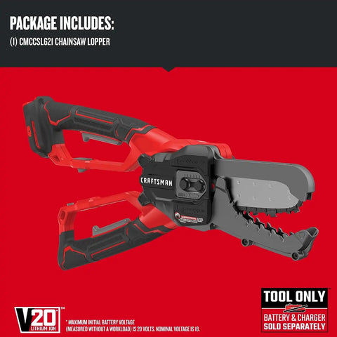 CRAFTSMAN V20 Cordless Lopper, 6 inch, Bare Tool Only (CMCCSL621B)