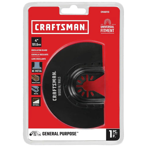CRAFTSMAN Bi-Metal Oscillating Tool Blade for Wood and Metal, Semicircle (CMAO113)