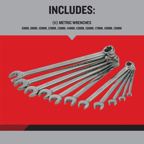 CRAFTSMAN OVERDRIVE 11-Piece Metric Wrench Set (CMMT87811)