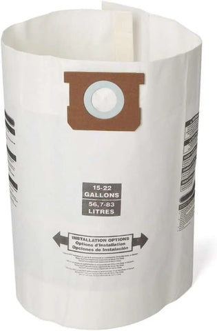 CRAFTSMAN CMXZVBE38772 15-22 Gal. Wet Dry Shop Vacuum Dust Collection Bags | For General Debris, Fits Most 15 to 22 Gallon Shop Vacuums, Collects Dry Only Debris, Reduces Cleanup Time, 3-Pack
