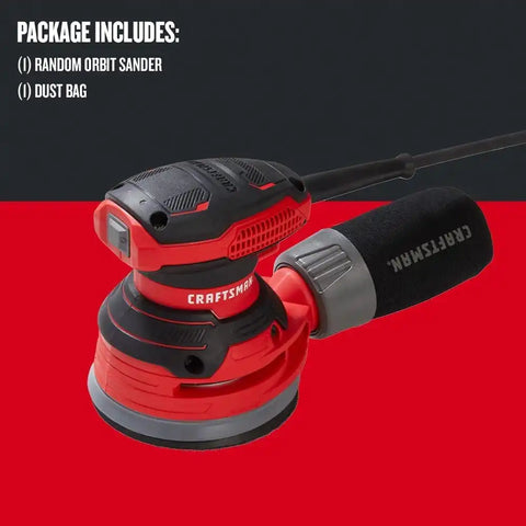 CRAFTSMAN Orbital Sander, 5 inch, 12,000 OPM, 3 Amp, Corded (CMEW231)