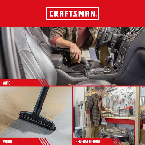 CRAFTSMAN CMXZVBE38774 2-2.5 Gal. Wet Dry Shop Vacuum Dust Collection Bags | For General Debris, Fits Most 2 to 2.5 Gallon Shop Vacuums, Collects Dry Only Debris, Reduces Cleanup Time, 3-Pack