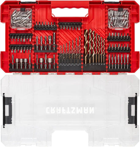 CRAFTSMAN 140 Pc Impact Driver Bit Set, Steel, Black Oxide Coated Impact Drill Bit Set, Precision Machined Tips (CMAF140SET)