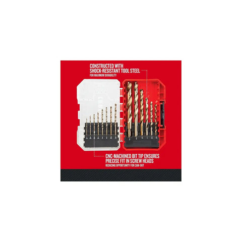 CRAFTSMAN 14-Piece Gold Oxide Drill Bit Set for Wood, Plastic, or Metal (CMAM2214) (Pack of 5)
