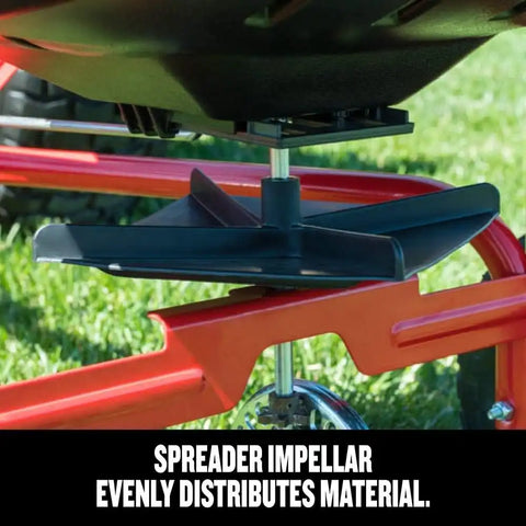 Craftsman Pull-Behind Lawn Broadcast Spreader for Seed, Fertilizer & Ice Melt, 110 lb Capacity with Universal Hitch, Made in USA