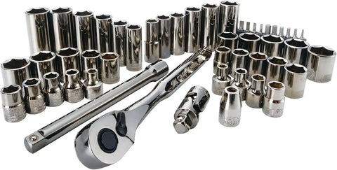 CRAFTSMAN 51-Piece Socket Set with Storage Case, SAE/Metric Mechanics Tool Set (CMMT82334L)