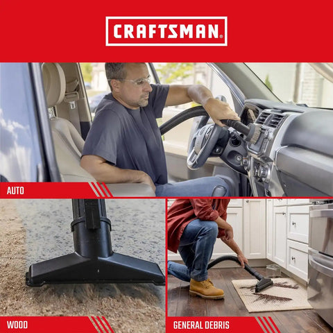 CRAFTSMAN CMXZVBE38854 General Purpose Wet Dry Shop Vacuum Filter | Fits Most Shop-Vac Branded Shop Vacuums, Friction Fit Installation, Traps General Debris