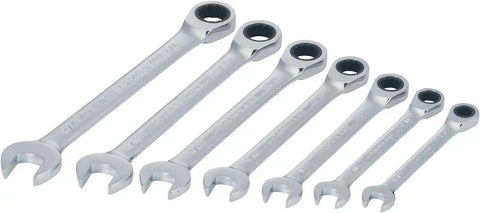 CRAFTSMAN 7-Piece Combination Ratcheting Wrench Set, 12-Point Standard SAE (CMMT87020)