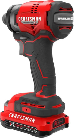 CRAFTSMAN V20 Cordless Impact Driver, 1/4 inch, Battery and Charger Included (CMCF813C2)