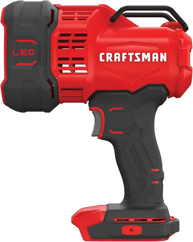 CRAFTSMAN V20 LED Work Light, Spotlight Flashlight, 2,500 Lumens, Rechargeable Spotlights Handheld, Cordless, Tool Only (CMCL060B)