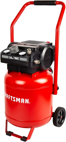 Craftsman Air Compressor 10 Gallon, Peak 1.8 HP, Max 150 PSI, 4.0CFM@90PSI, 5.0 CFM@40PSI, Oil-free, Portable Air Compressor with Wheel, 120V, Model: CMXECXA0331042